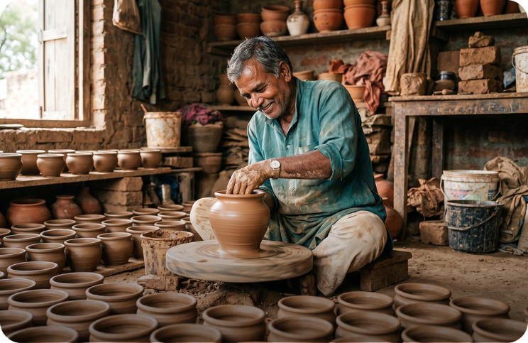 Potter representing MSME Rural Loans customer base